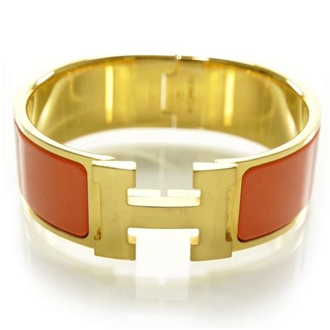 hermes h bracelet real gold|hermes extra wide enamel bracelet.